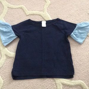 Jcrew cotton flutter sleeve